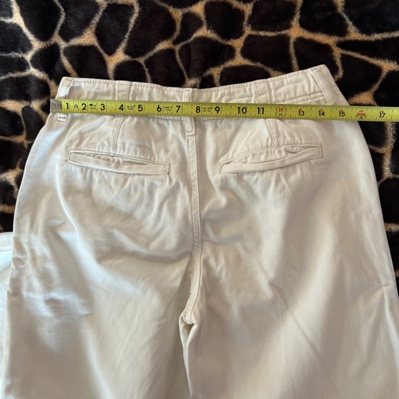 Free People Wide Leg Chino Pants 100% Cotton  SZ 4 Waist 28 Button Fly Relaxed - Picture 8 of 16